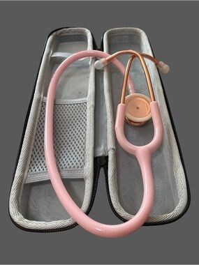 Amazon Pink and Rose Gold Stethoscope with Carrying Case